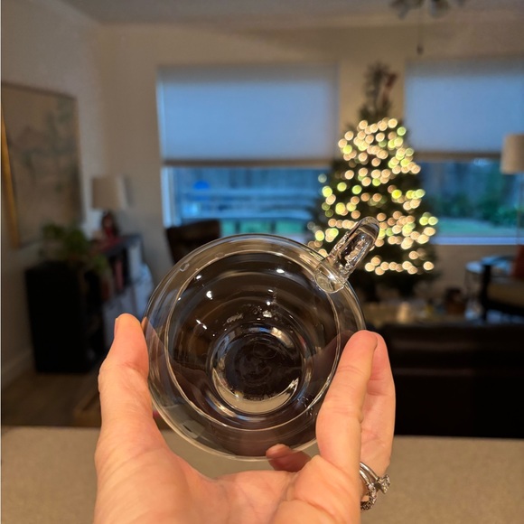 Vintage Riekes-Crisa Moderno hand-blown clear glass punch coupe cup SET of 9 - Picture 6 of 8